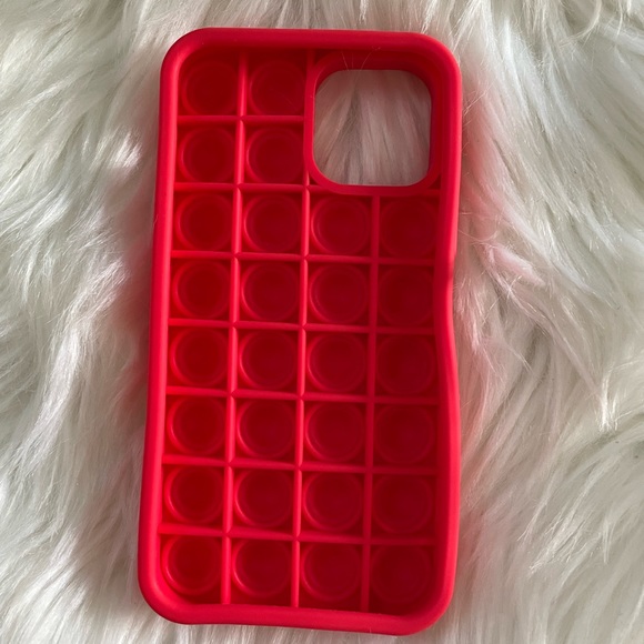 Red Pop Sensory IPhone 12 Cell Phone Cover - Picture 3 of 6